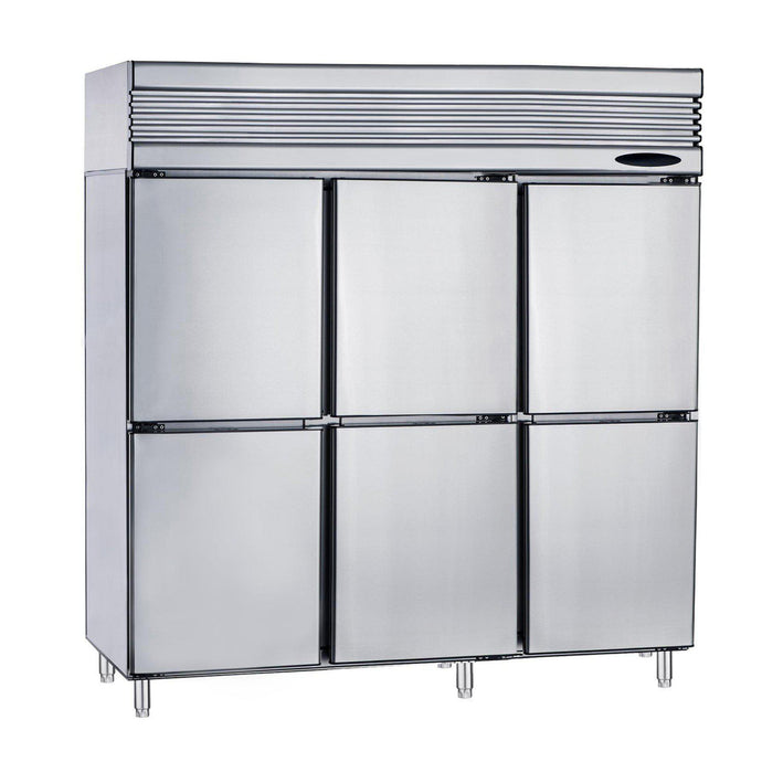 6 Half Door Stainless Door Freezer