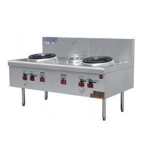 Chinese Wok Range (2 Burners, Pot, Faucet, 2 Blowers)