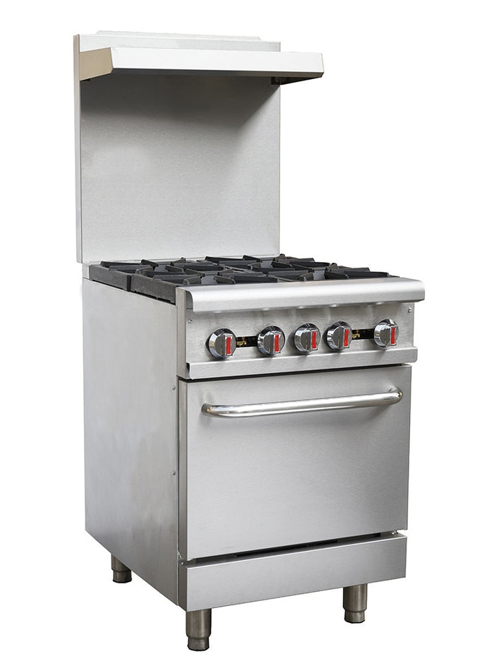 Stainless Steel Gas Open Burner with Oven ( 4 Burner + 1 Oven )