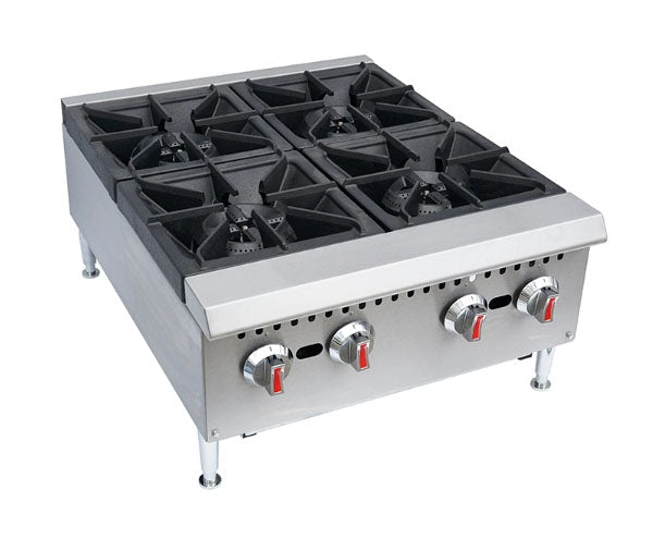 Stainless Steel Gas Open Burner (Countertop / 4 burners)