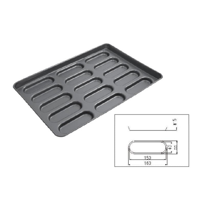 Hotdog Tray 15 Indents - (600*400*41mm )