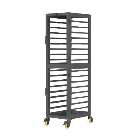 Knockdown Trolley with Door 18 Shelves fit for 18pcs 600*400mm Tray ( 630*470*1863mm ) Black