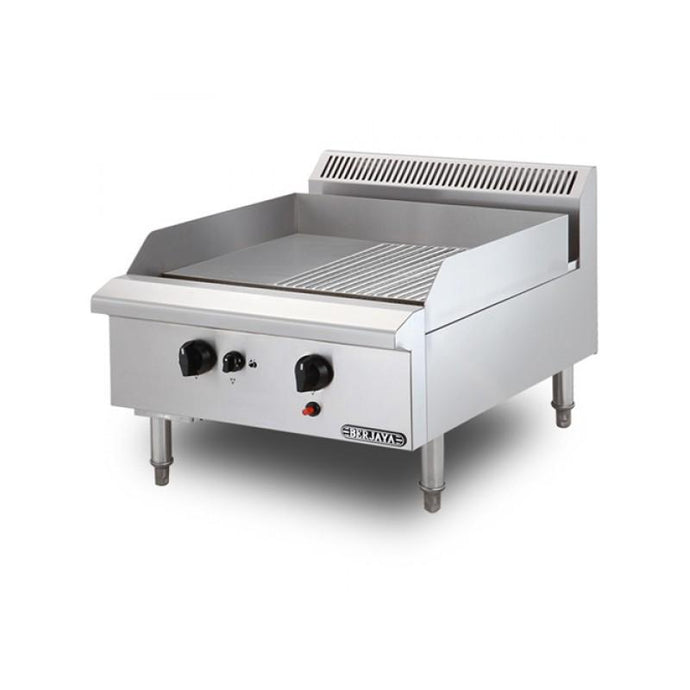 Stainless Steel Gas Griddle (Countertop / 2 burner / Half Ribbed)